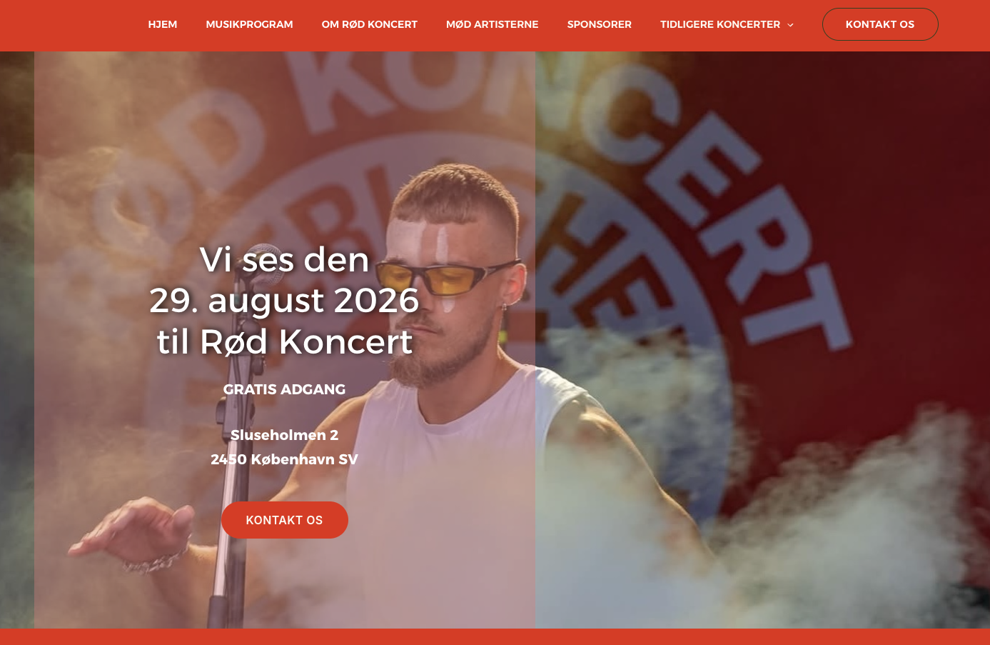 Rød Koncert hjemmeside
