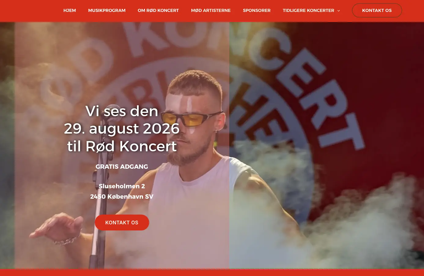 Rød Koncert hjemmeside