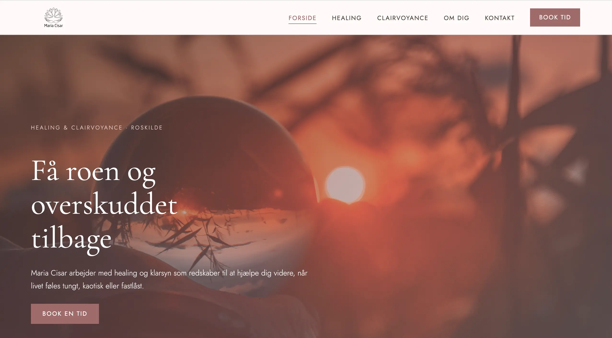 Maria Cisar hjemmeside – healing og klarsyn i Roskilde