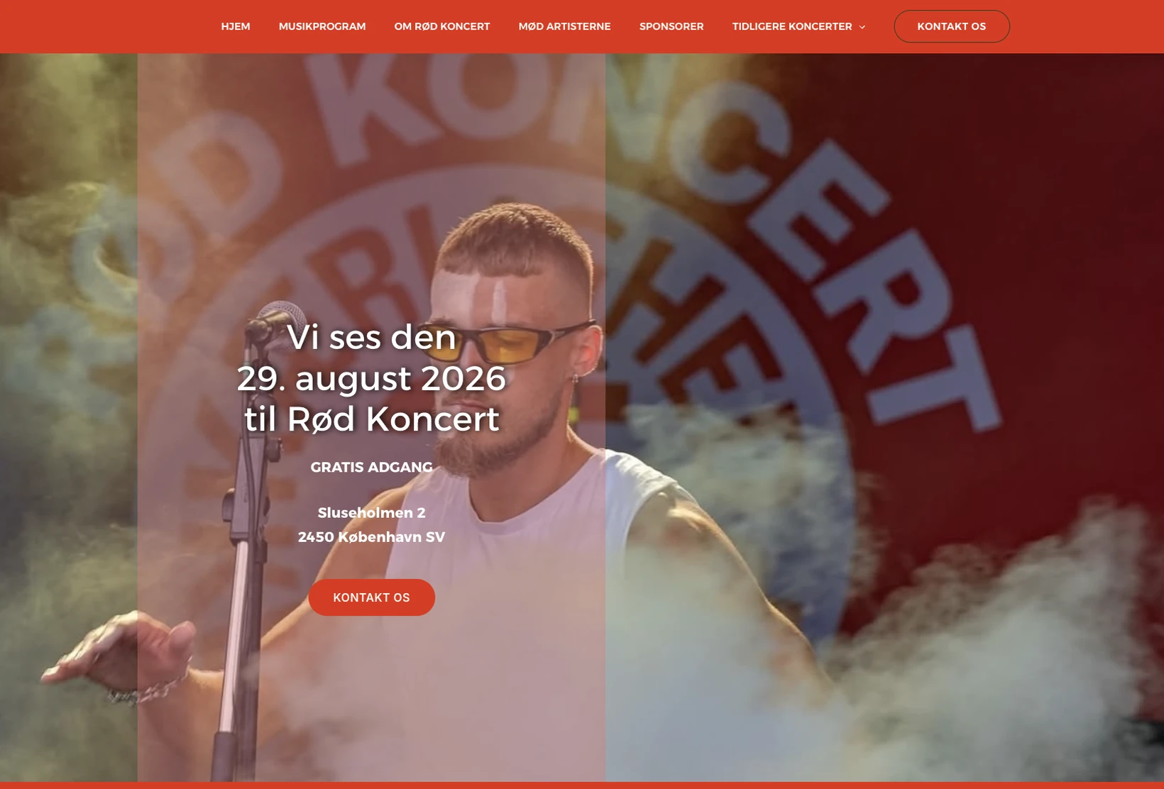 Rød Koncerts forside